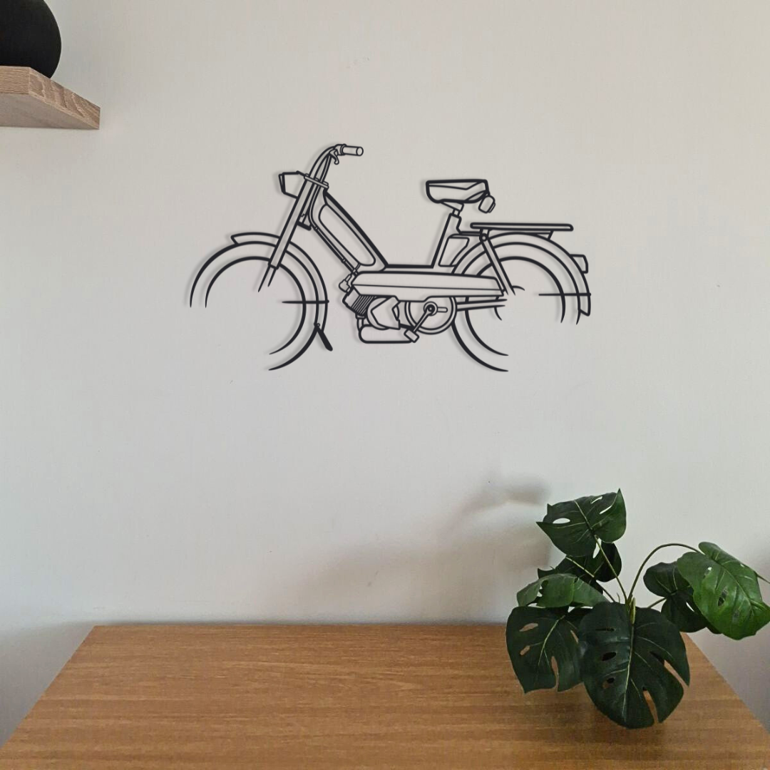 Cyclomoteur en acier "Standard" – déco murale rétro – fabrication artisanale française