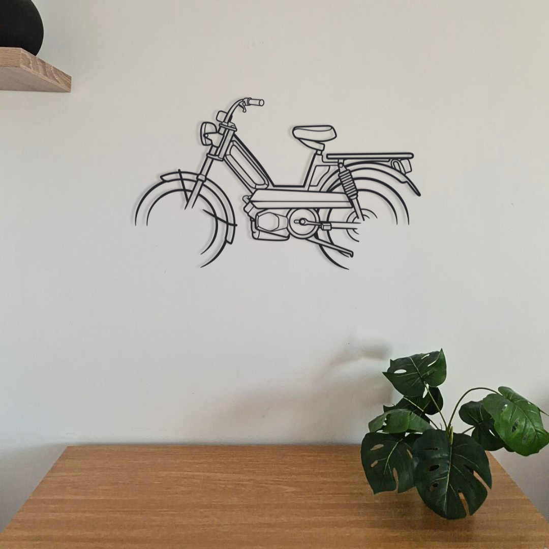 Cyclomoteur en acier "Standard" – déco murale rétro – fabrication artisanale française