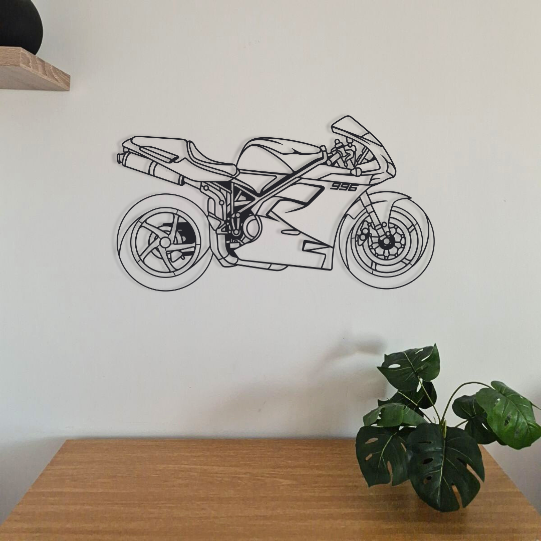 Moto en acier PREMIUM – décoration murale métal – fabrication française artisanale – design haut de gamme