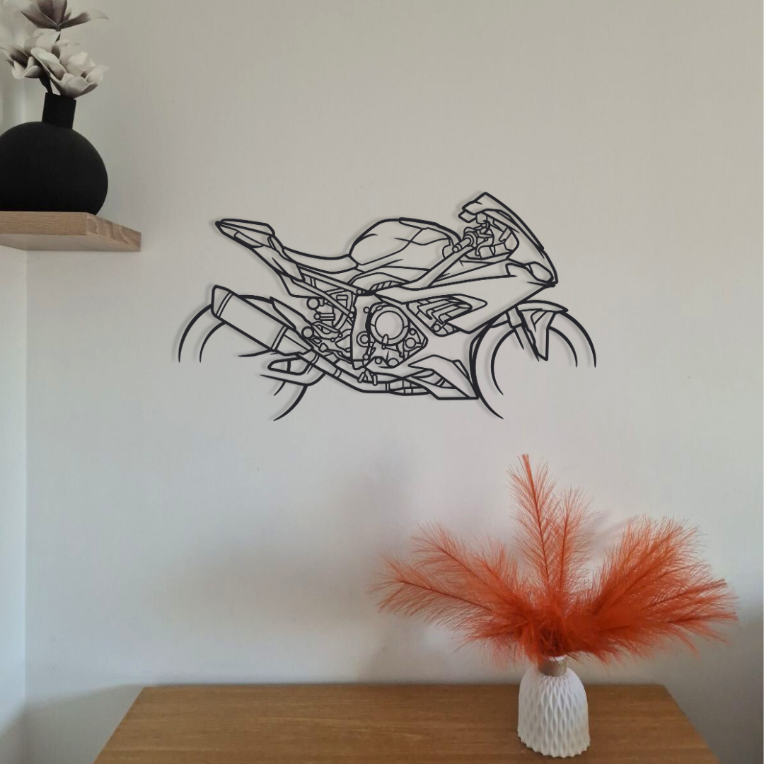 Moto en acier 80 cm – décoration murale métal – fabrication française artisanale