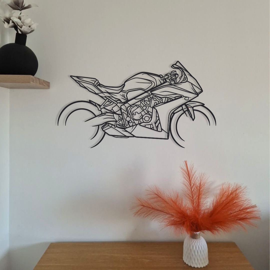 Moto murale 95 cm en acier – décoration métal XXL – fabrication artisanale française