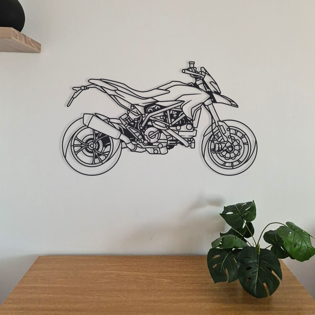 Moto en acier PREMIUM – décoration murale métal – fabrication française artisanale – design haut de gamme