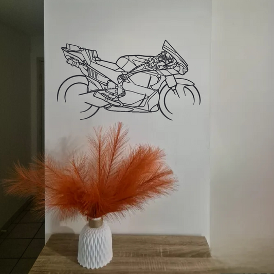 Silhouette moto de course – déco murale métal MotoGP – fabrication française – style racing