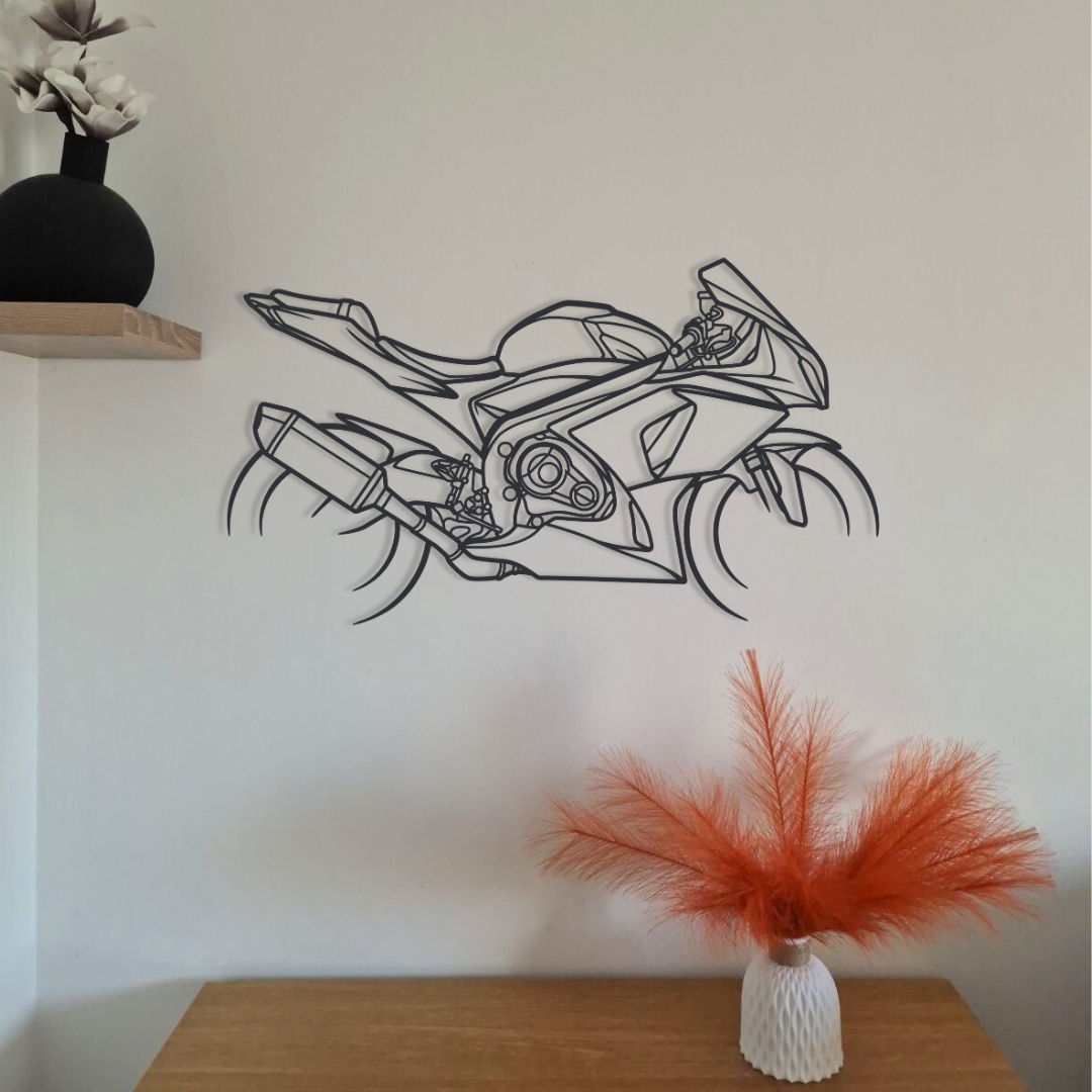 Moto en acier 80 cm – décoration murale métal – fabrication française artisanale