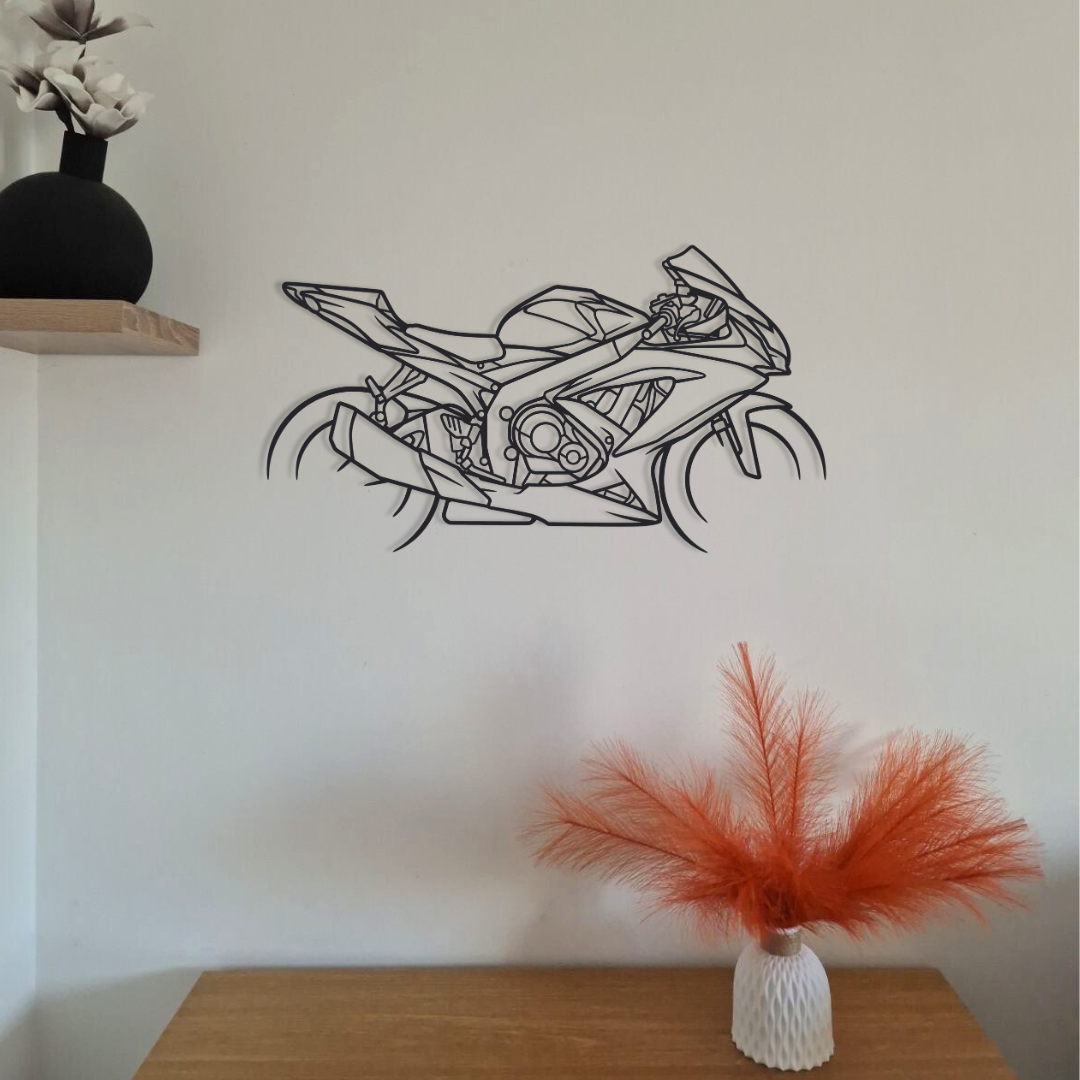 Moto en acier 80 cm – décoration murale métal – fabrication française artisanale