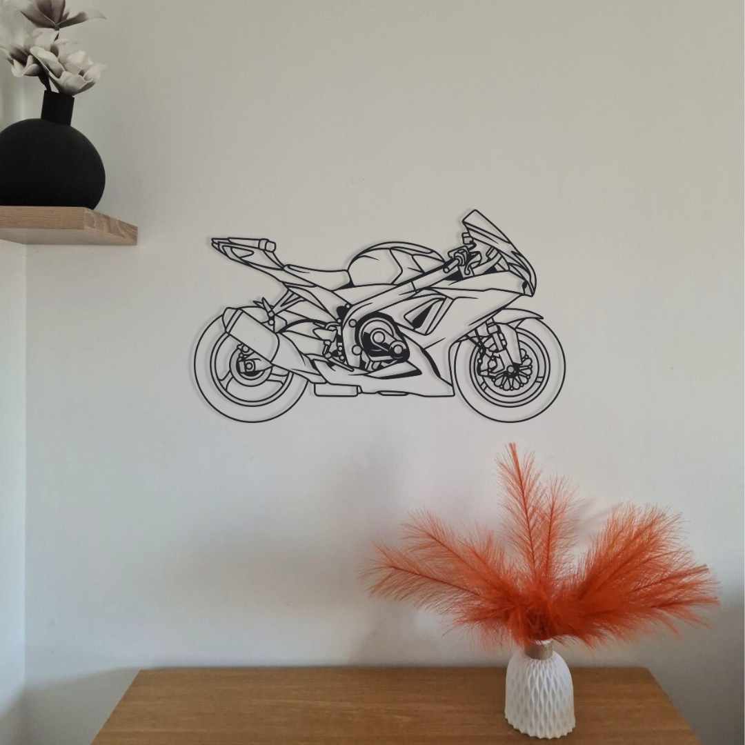 Moto en acier PREMIUM – décoration murale métal – fabrication française artisanale – design haut de gamme