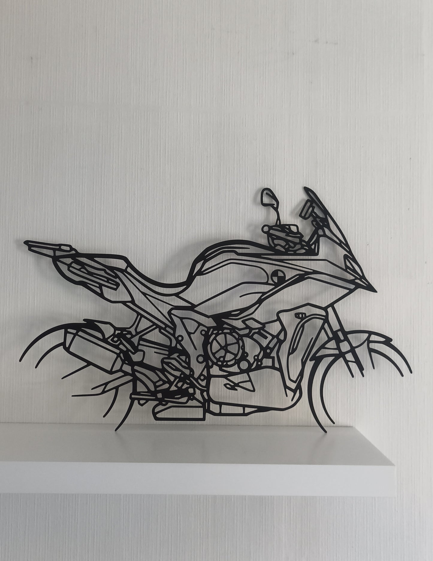 Moto murale 95 cm en acier – décoration métal XXL – fabrication artisanale française