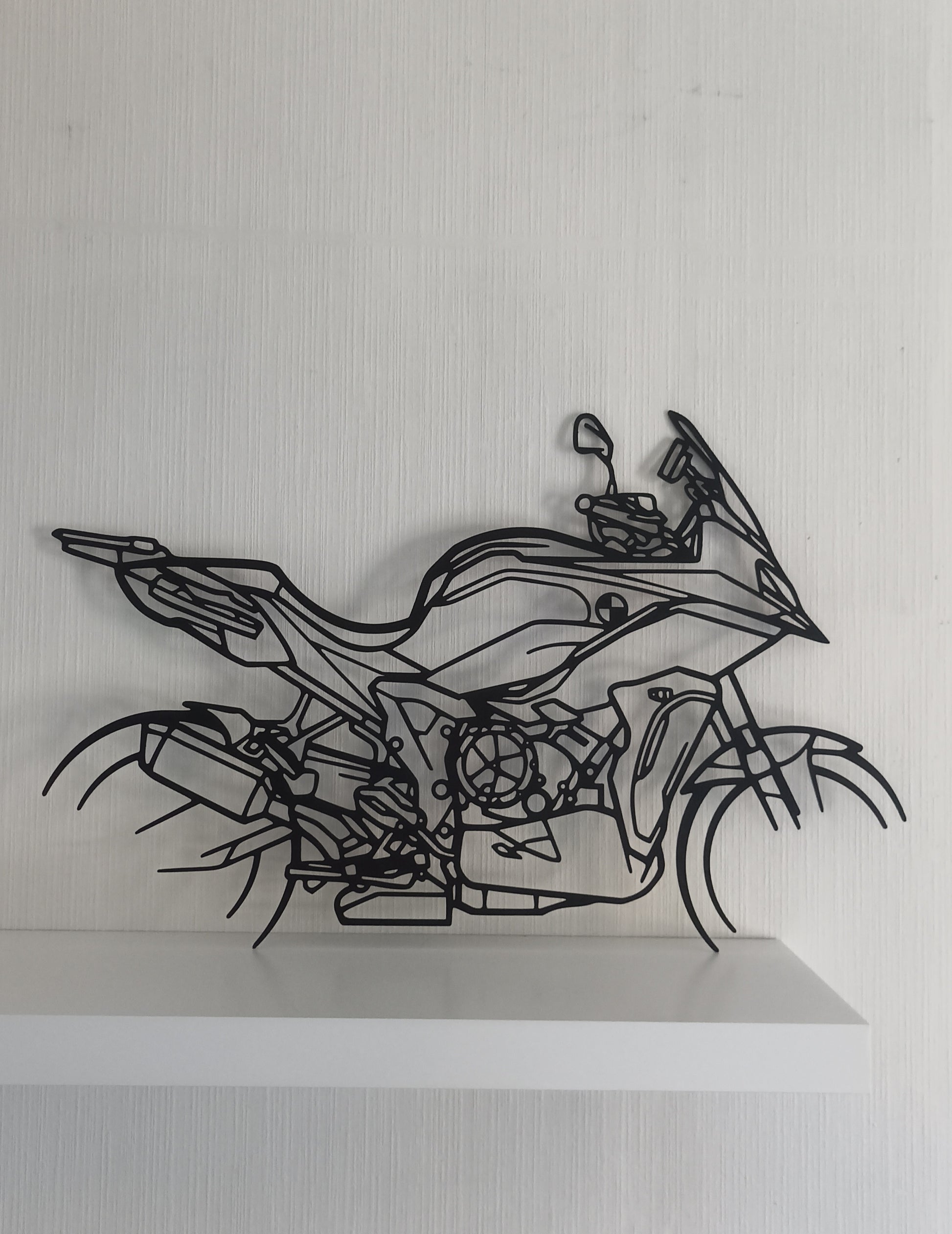 Moto murale 95 cm en acier – décoration métal XXL – fabrication artisanale française