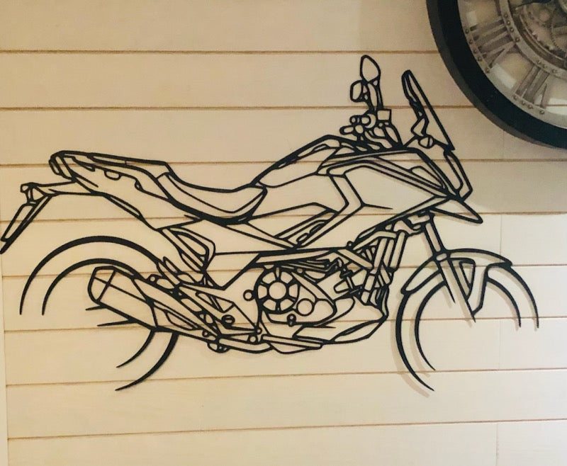 Moto murale 95 cm en acier – décoration métal XXL – fabrication artisanale française