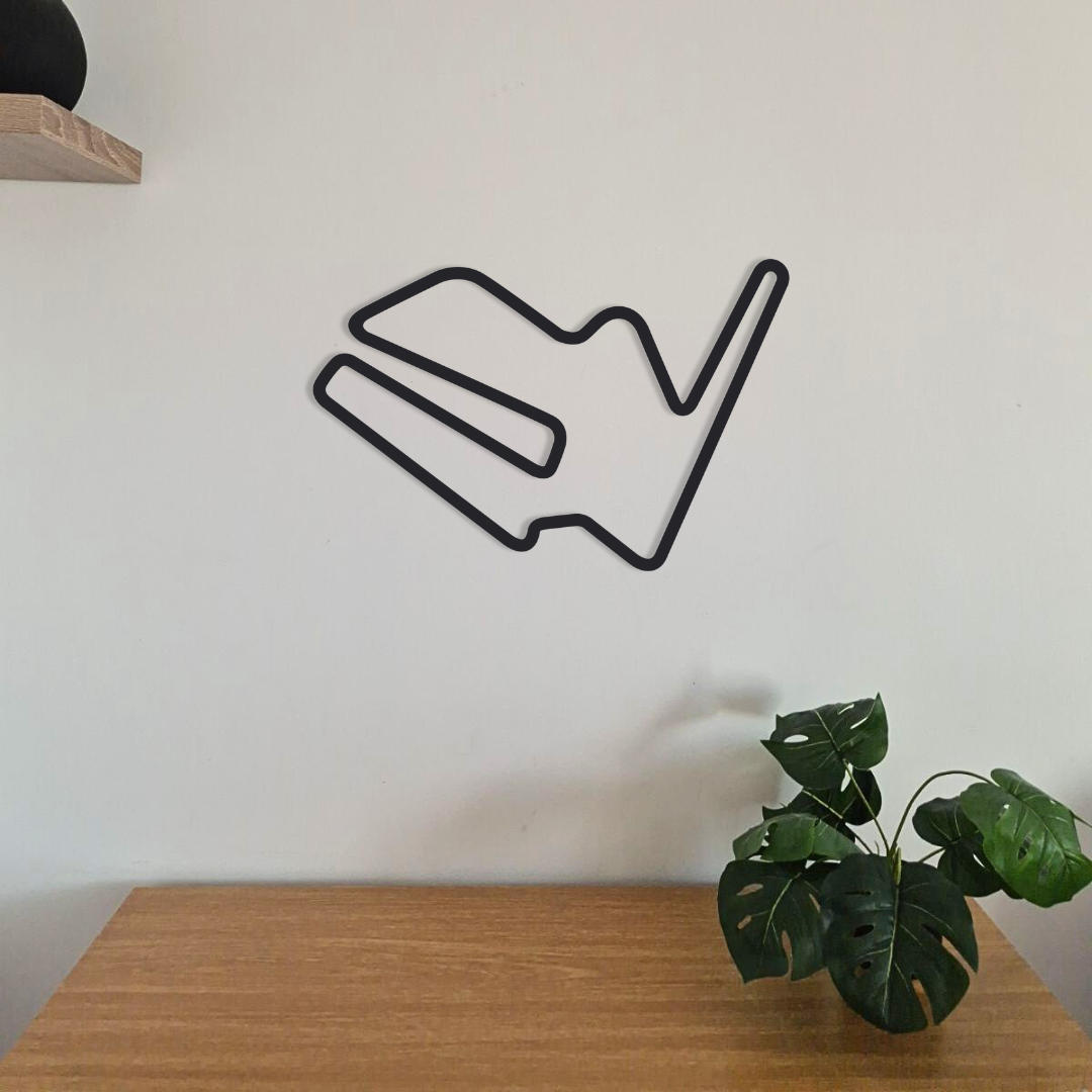 Décoration murale circuits MotoGP en acier – tracés célèbres – fabrication artisanale française – déco motard racing