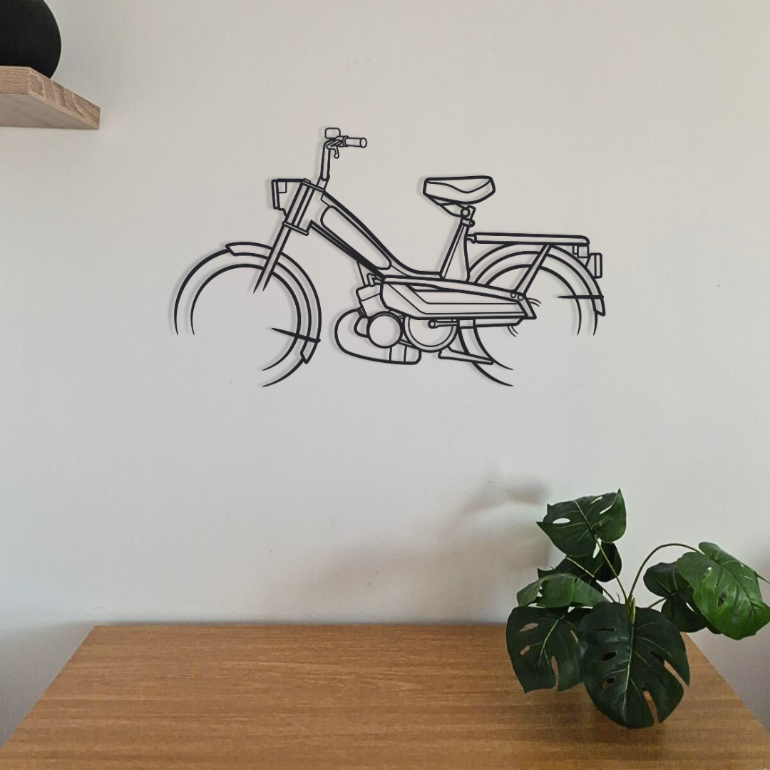 Cyclomoteur en acier "Standard" – déco murale rétro – fabrication artisanale française