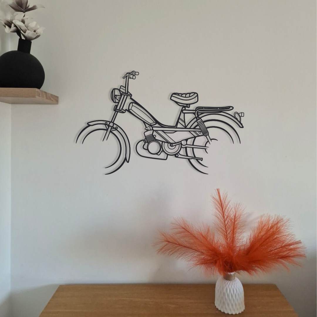 Cyclomoteur en acier "Standard" – déco murale rétro – fabrication artisanale française