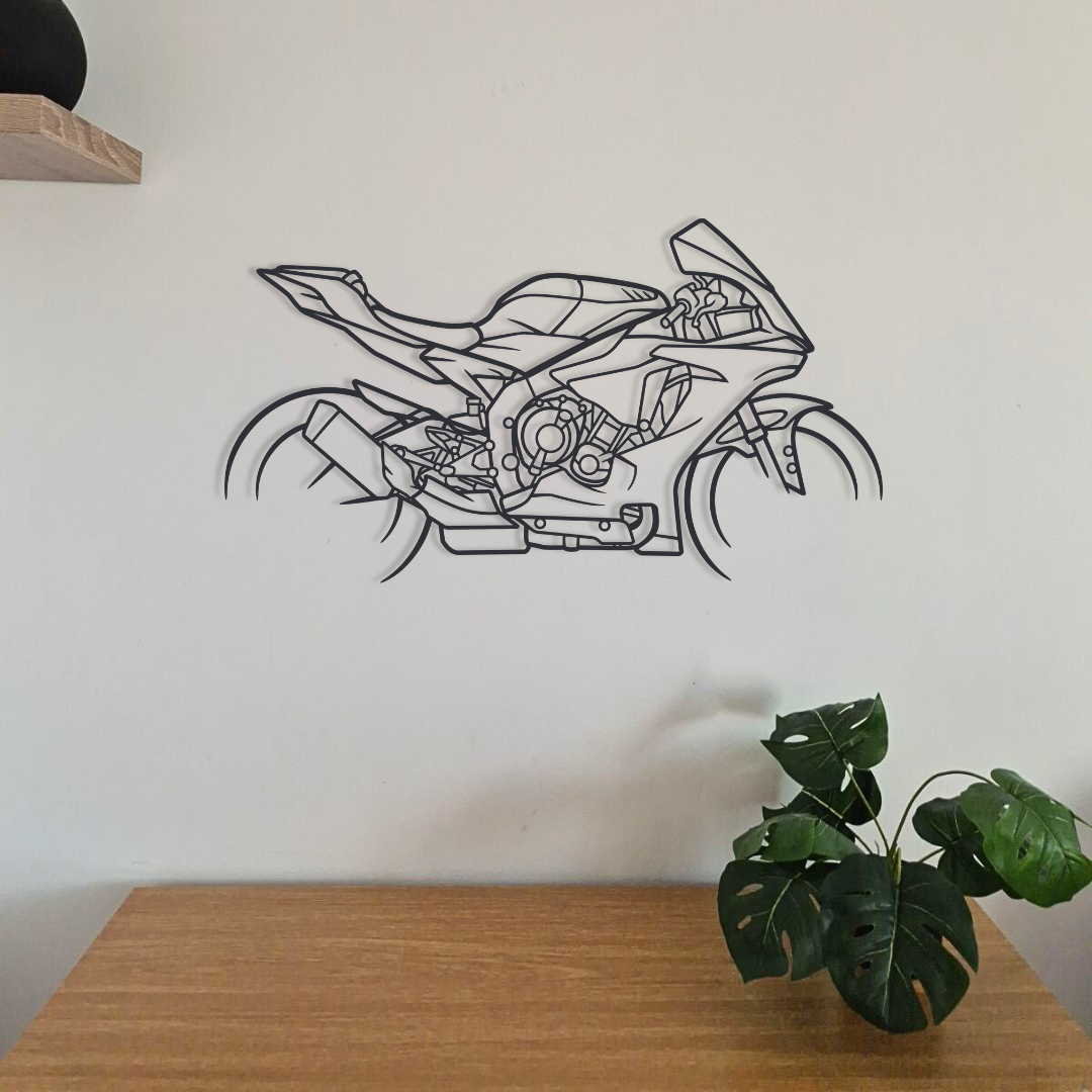 Moto en acier 80 cm – décoration murale métal – fabrication française artisanale