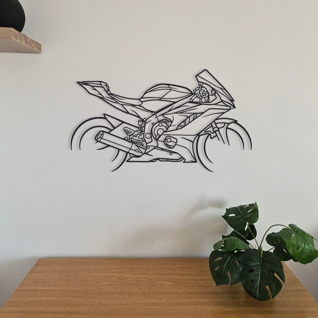 Moto en acier 80 cm – décoration murale métal – fabrication française artisanale