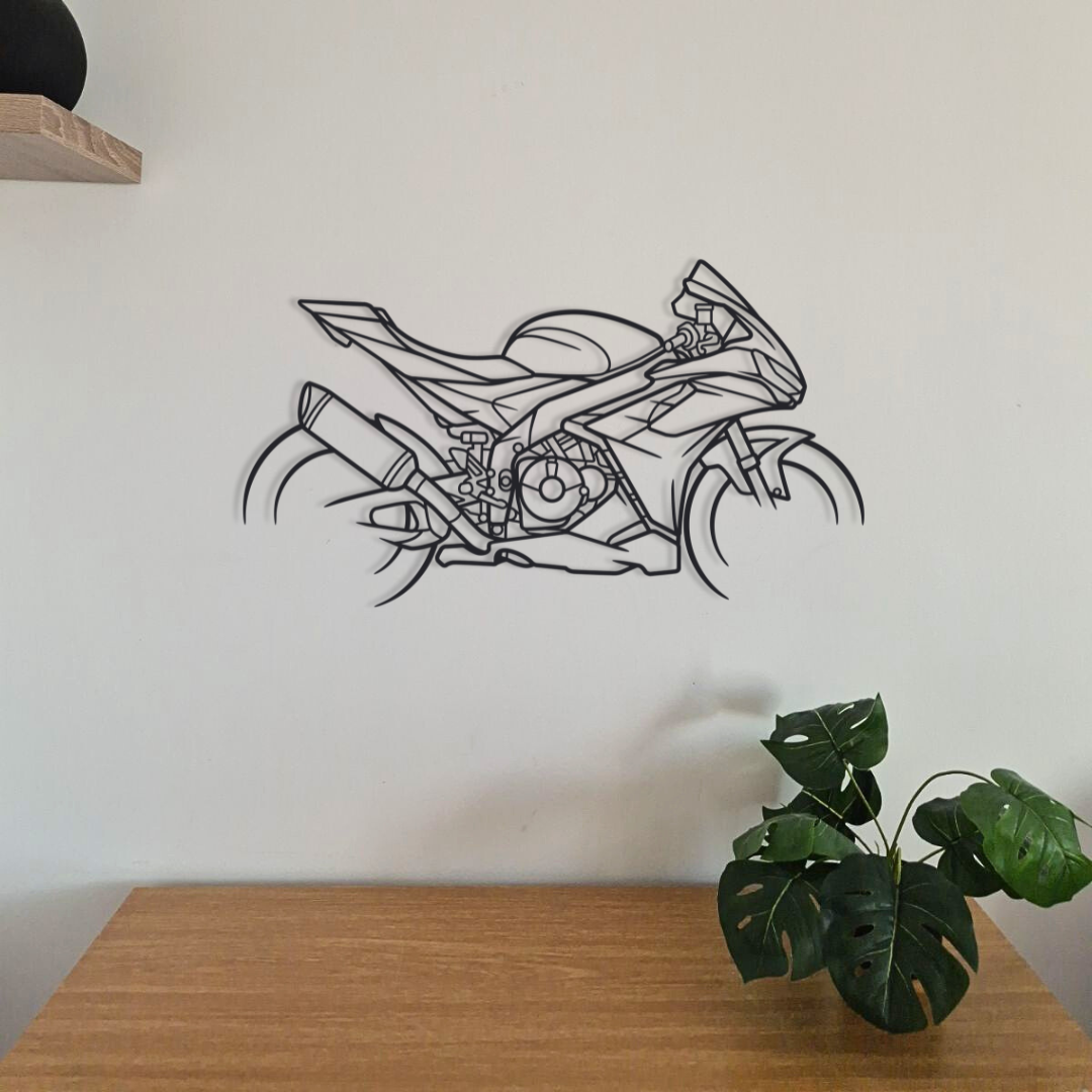 Moto en acier 80 cm – décoration murale métal – fabrication française artisanale