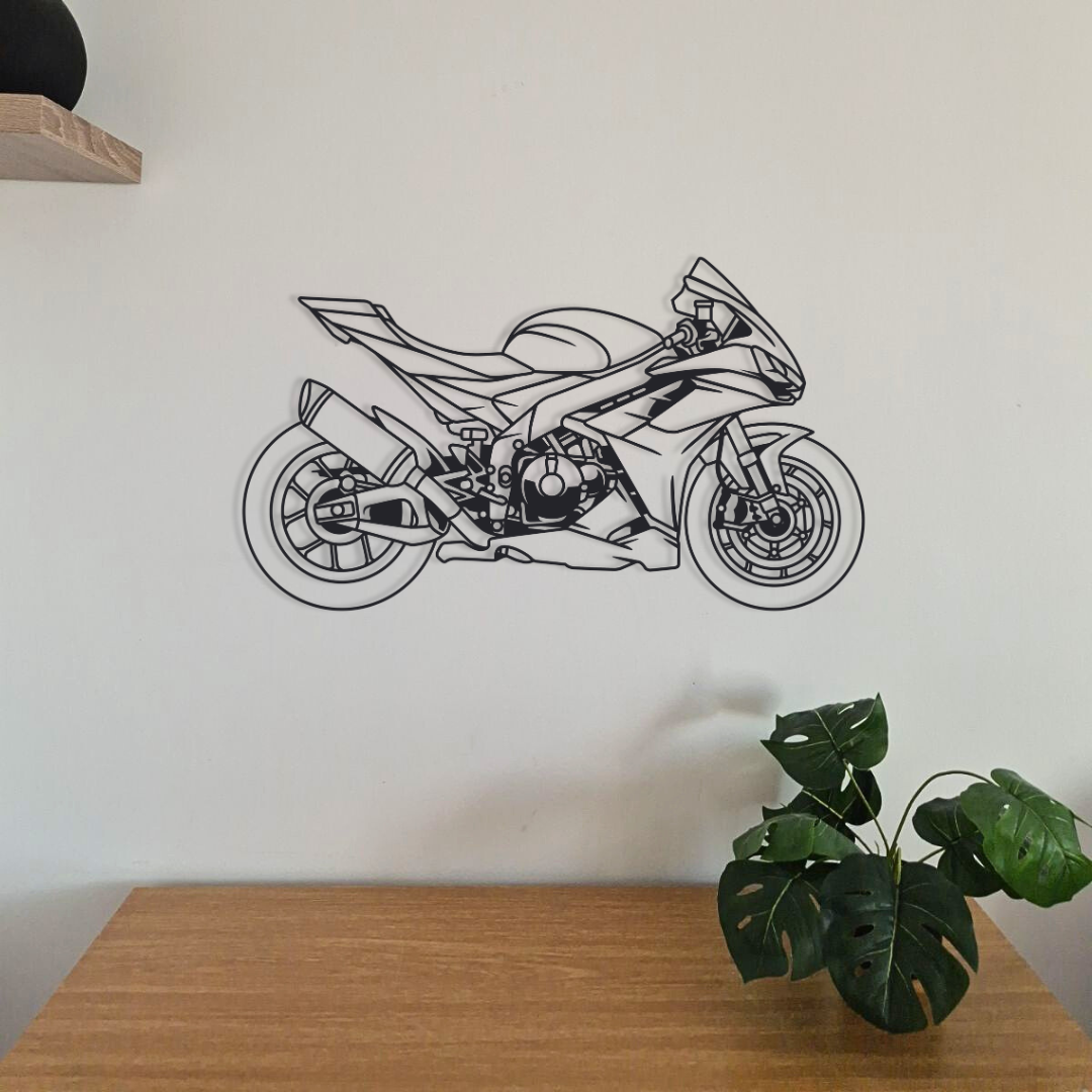 Moto en acier PREMIUM – décoration murale métal – fabrication française artisanale – design haut de gamme