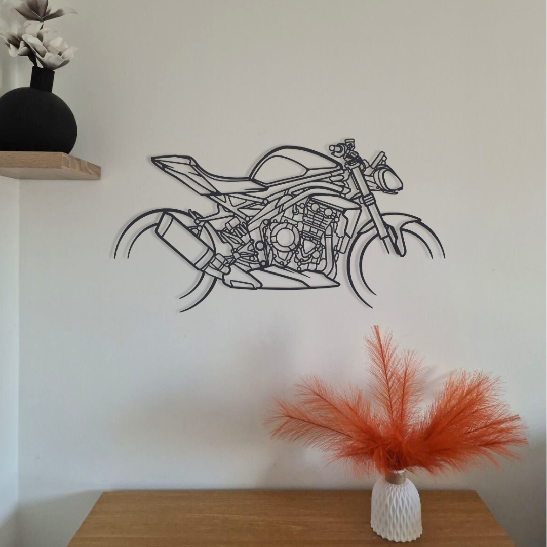 Moto en acier 80 cm – décoration murale métal – fabrication française artisanale