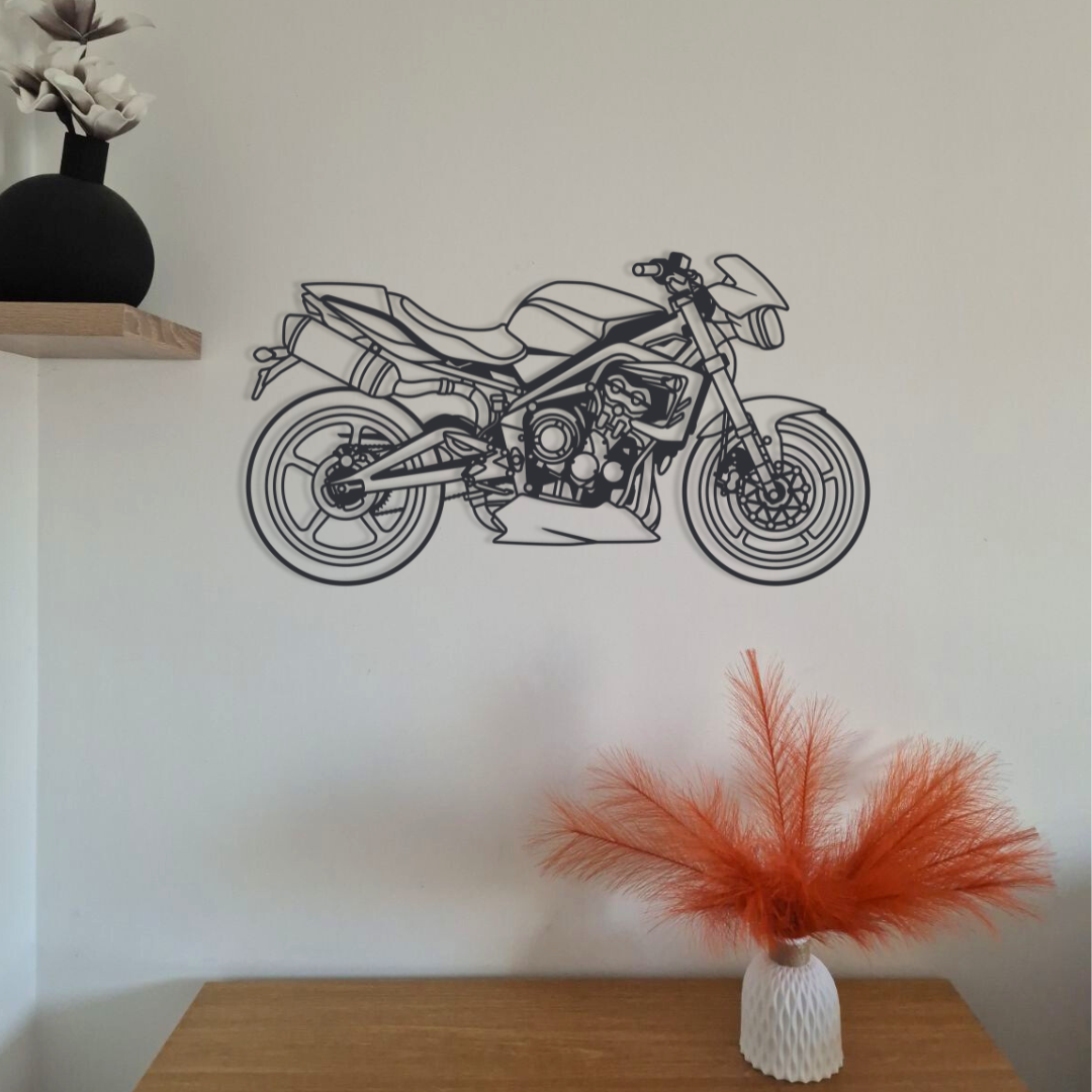 Moto en acier PREMIUM – décoration murale métal – fabrication française artisanale – design haut de gamme