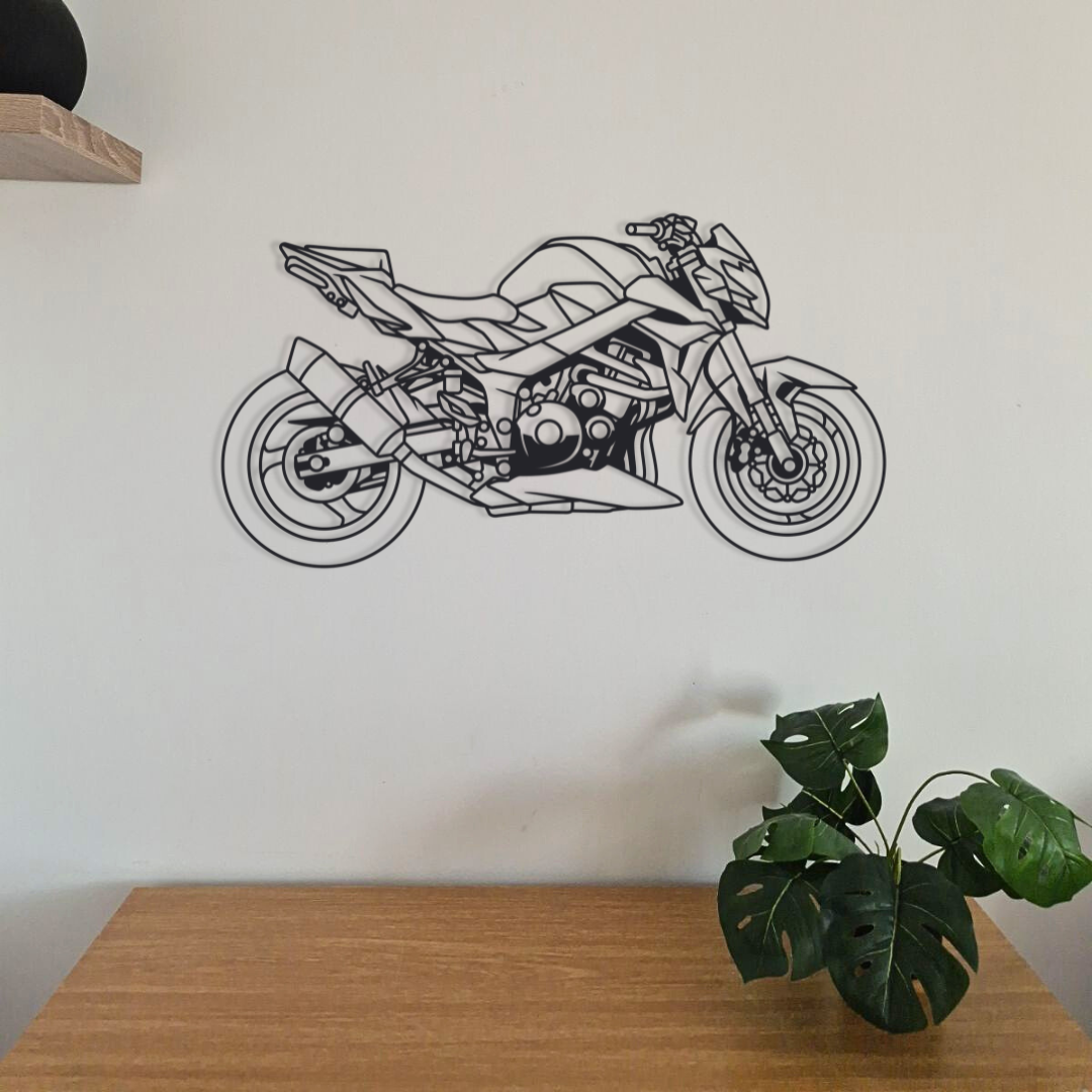 Moto en acier PREMIUM – décoration murale métal – fabrication française artisanale – design haut de gamme