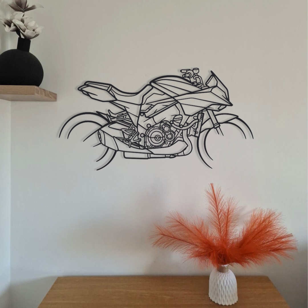 Moto en acier 80 cm – décoration murale métal – fabrication française artisanale