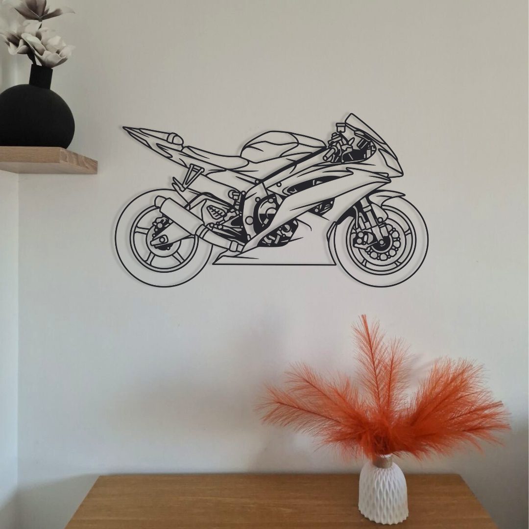 Moto en acier PREMIUM – décoration murale métal – fabrication française artisanale – design haut de gamme