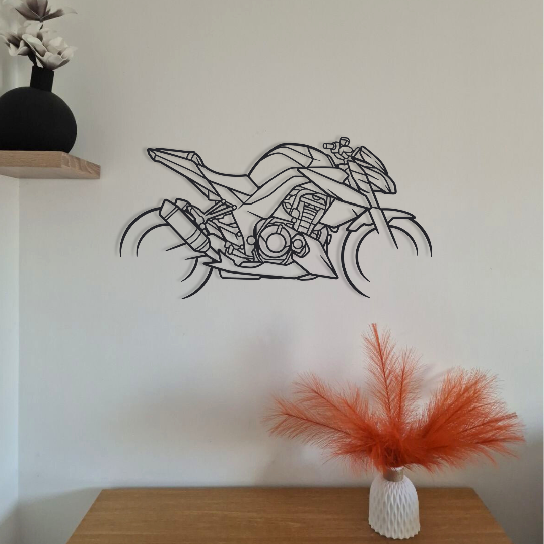 Moto en acier 80 cm – décoration murale métal – fabrication française artisanale