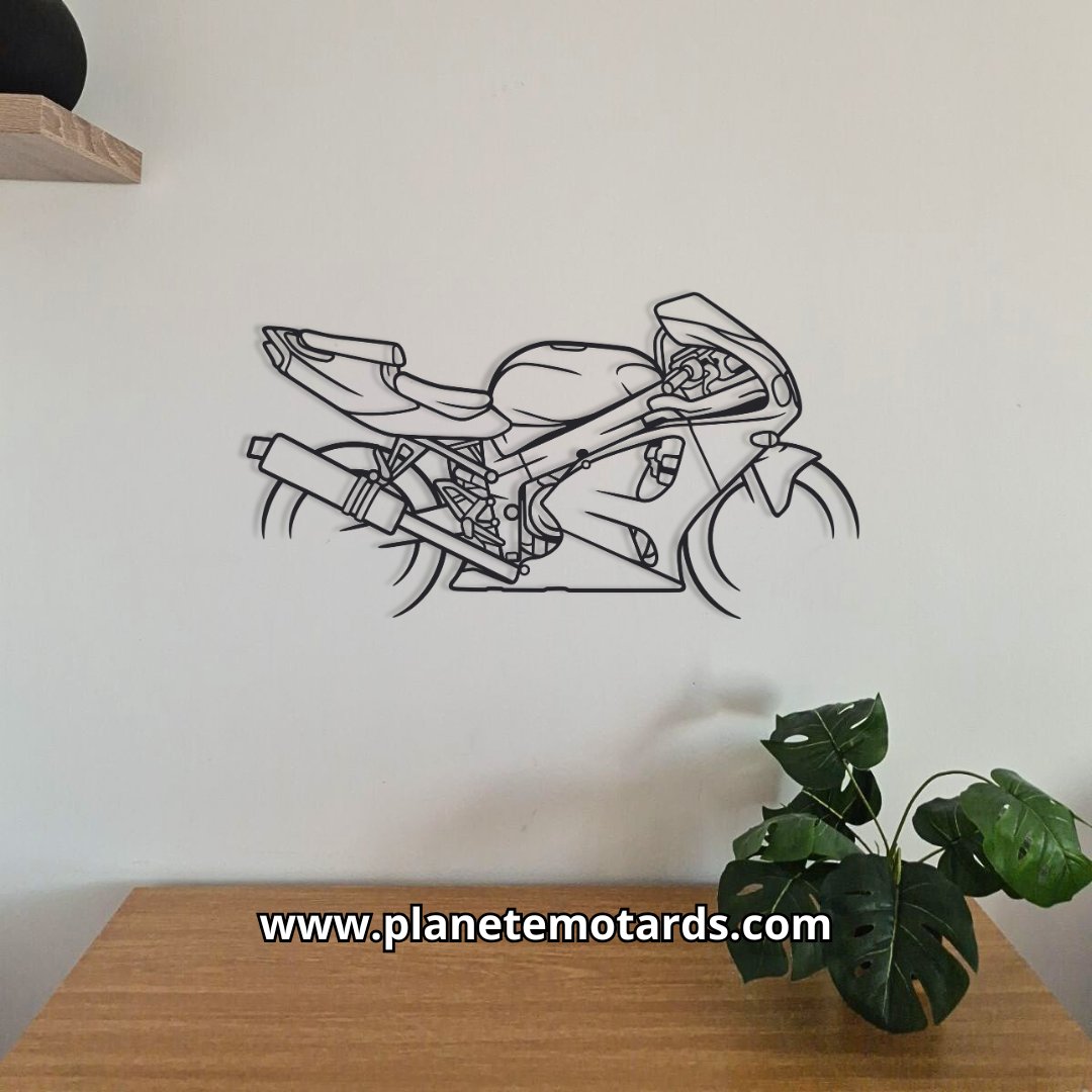 Moto murale 95 cm en acier – décoration métal XXL – fabrication artisanale française