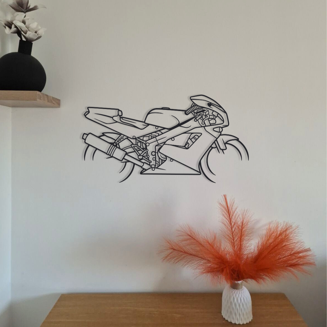 Moto en acier 80 cm – décoration murale métal – fabrication française artisanale