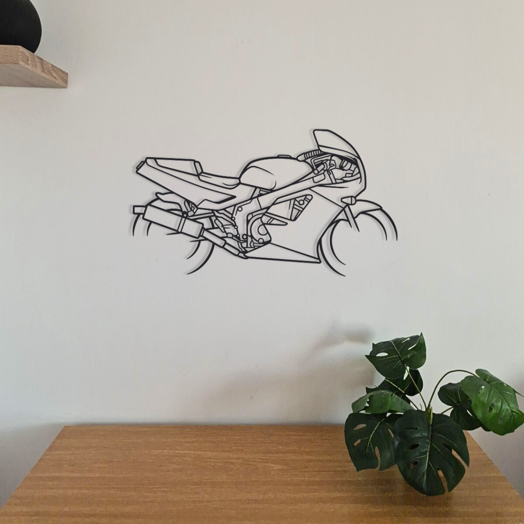 Moto en acier 80 cm – décoration murale métal – fabrication française artisanale