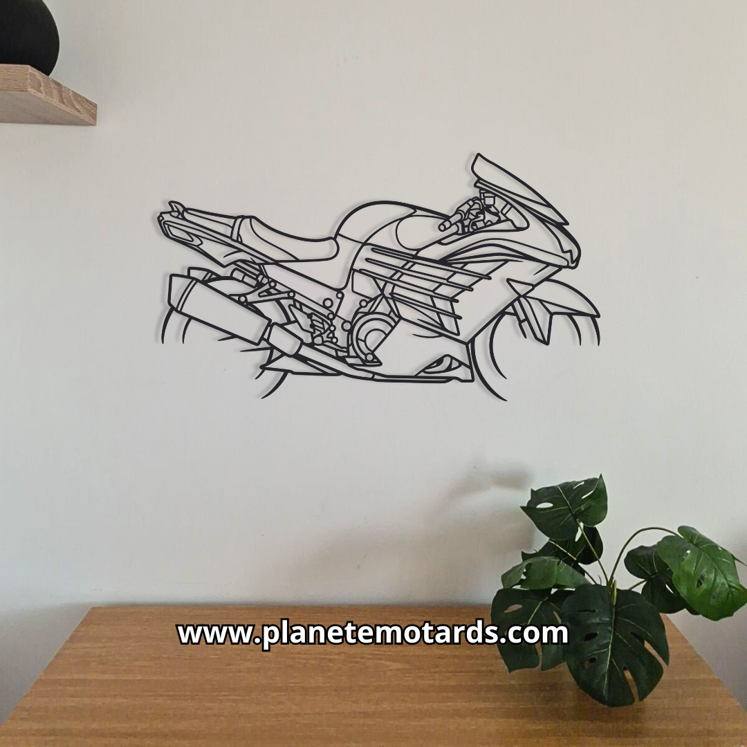 Moto en acier 80 cm – décoration murale métal – fabrication française artisanale