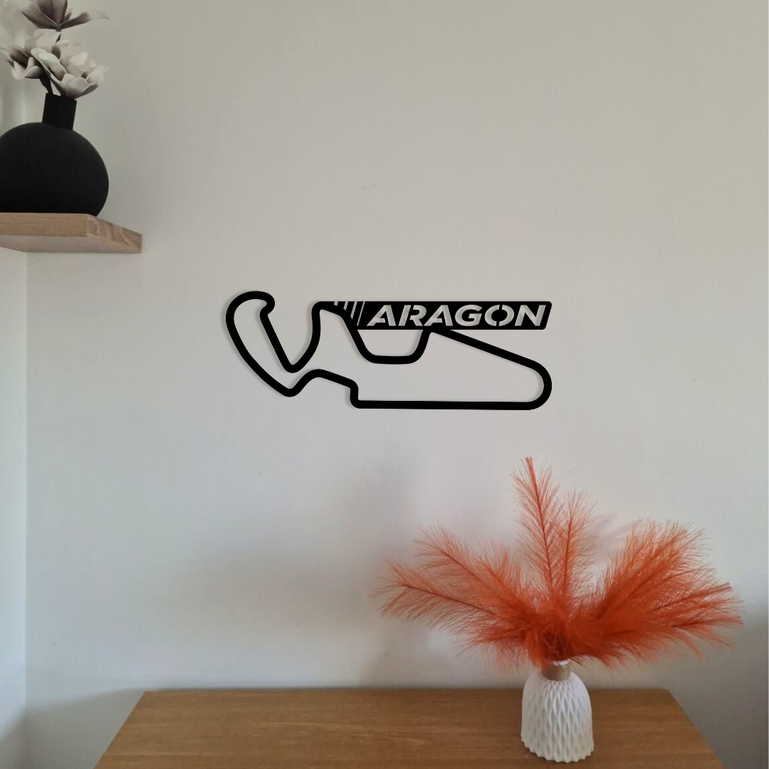 Circuit moto en métal avec texte personnalisé – déco murale – fabrication française artisanale