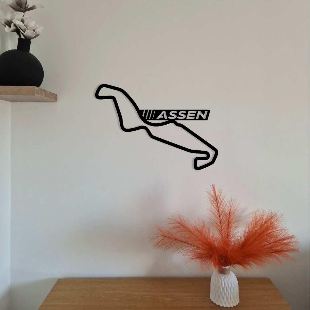 Circuit moto en métal avec texte personnalisé – déco murale – fabrication française artisanale