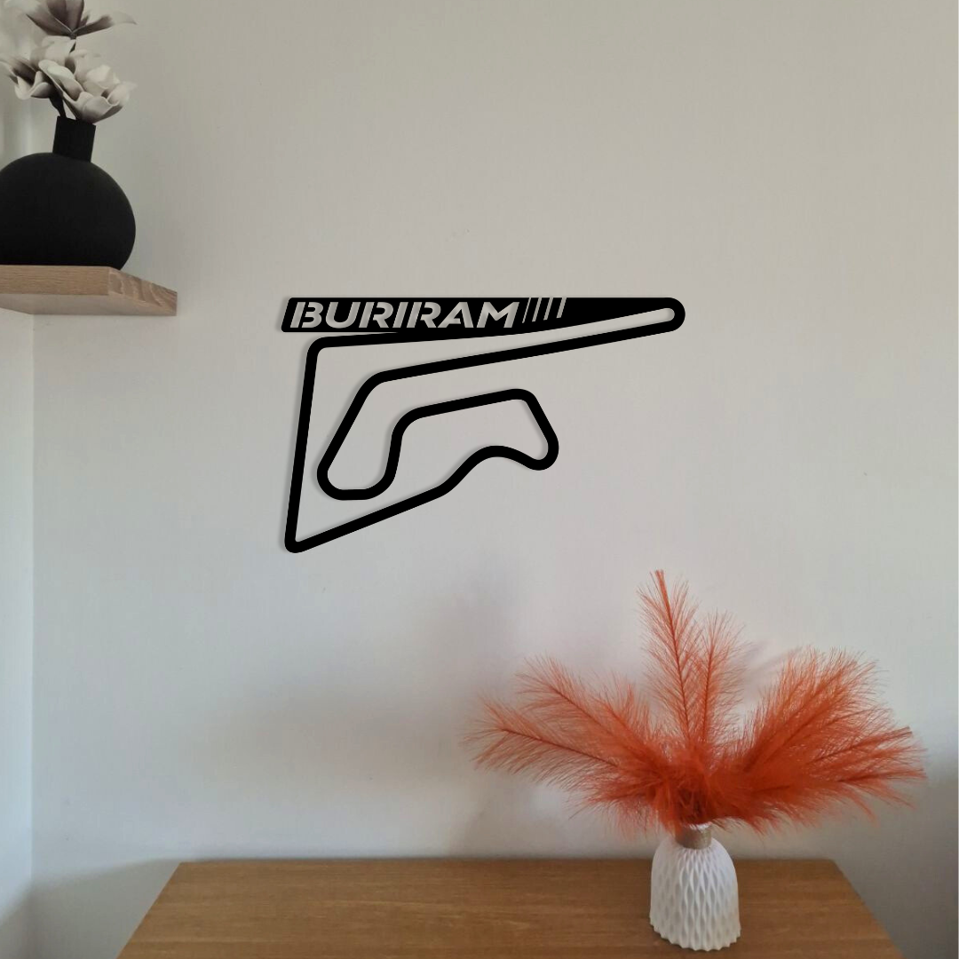 Circuit moto en métal avec texte personnalisé – déco murale – fabrication française artisanale