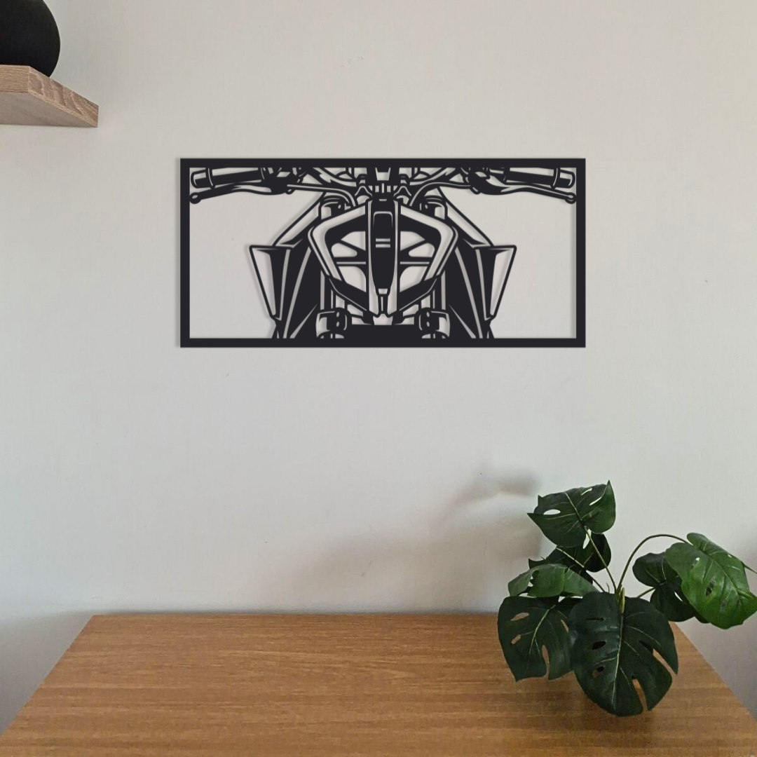 Cadre mural Regard qui tue en acier – déco métal visage intense – fabrication artisanale française