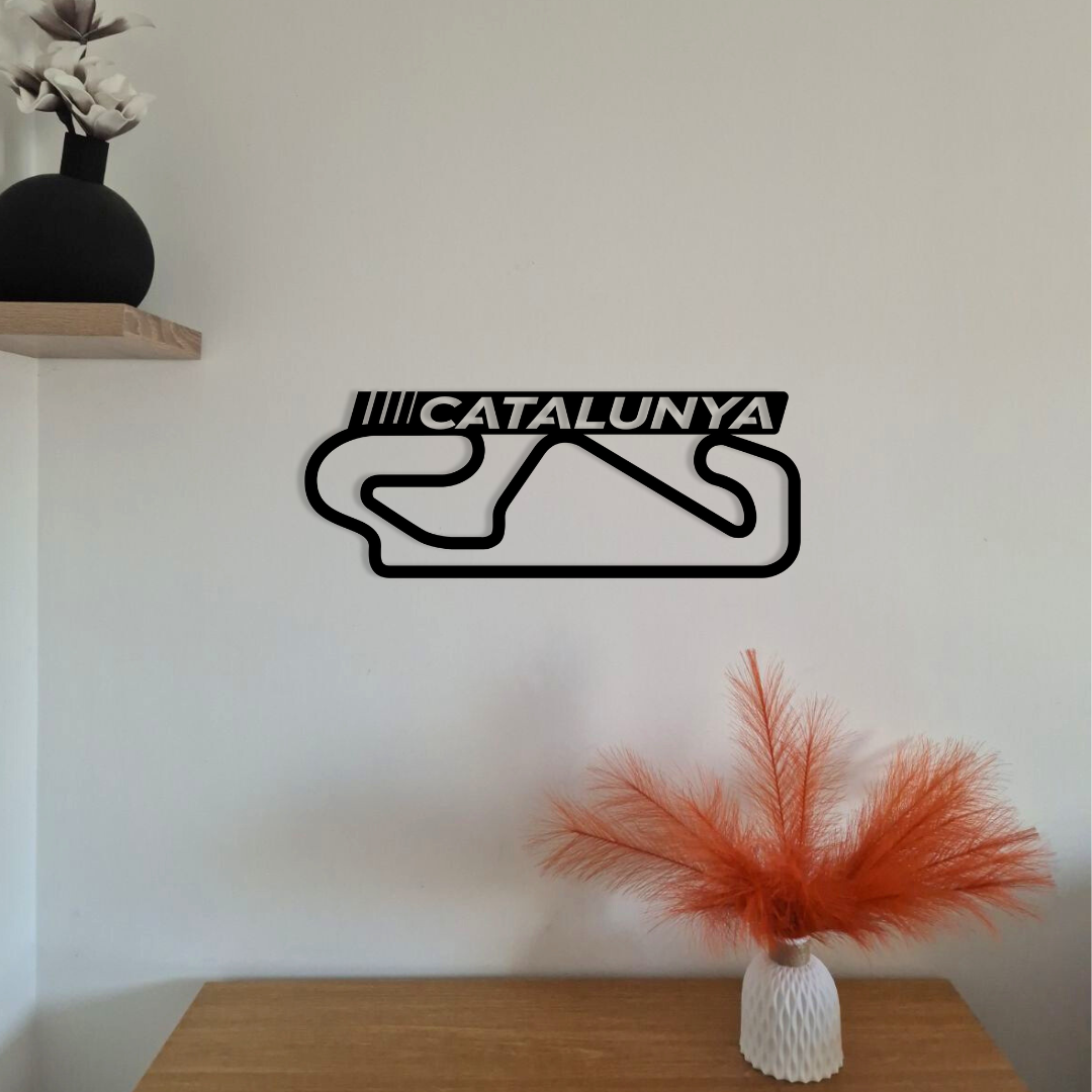 Circuit moto en métal avec texte personnalisé – déco murale – fabrication française artisanale