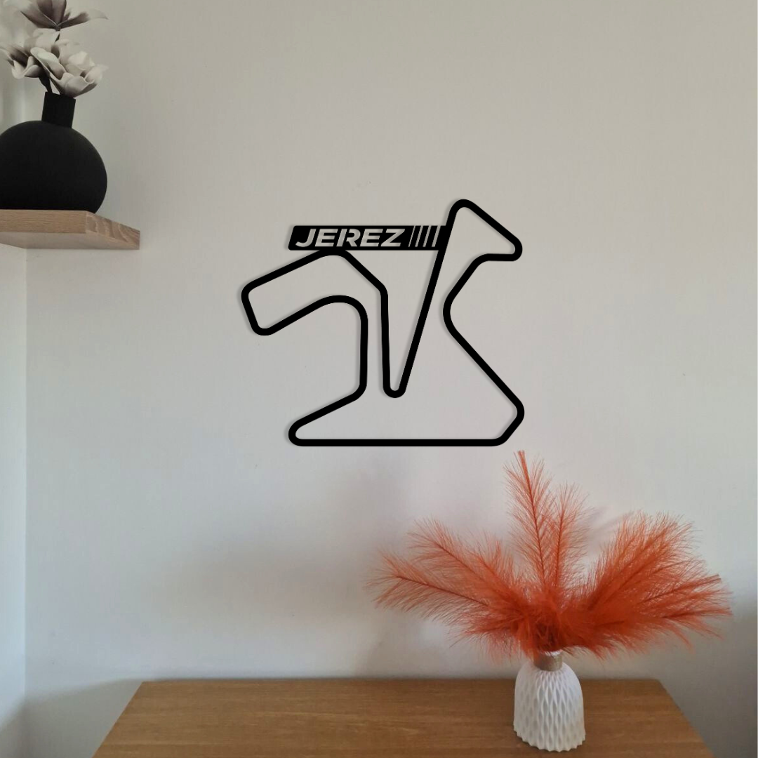 Circuit moto en métal avec texte personnalisé – déco murale – fabrication française artisanale