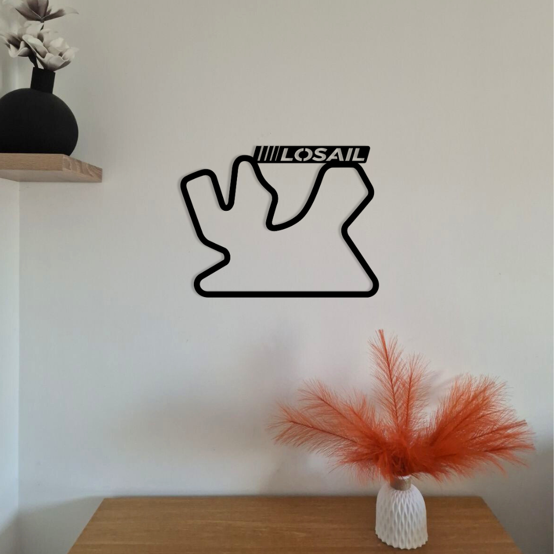 Circuit moto en métal avec texte personnalisé – déco murale – fabrication française artisanale