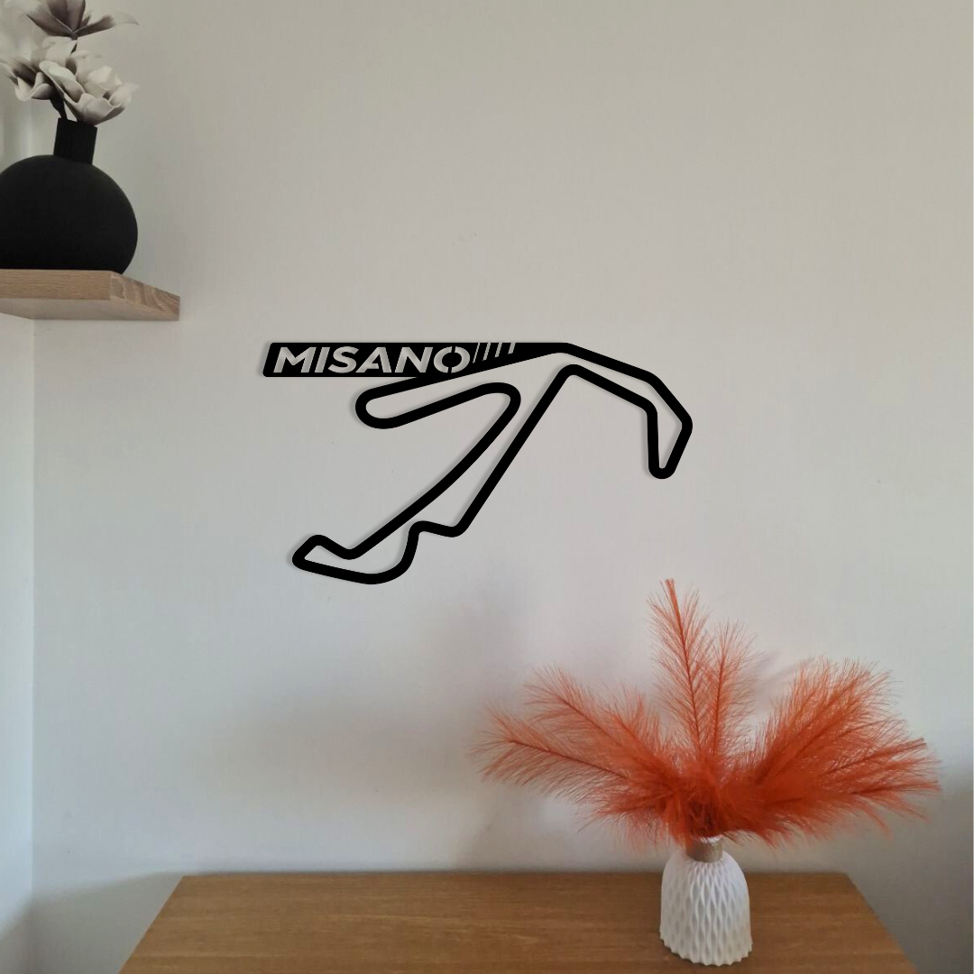 Circuit moto en métal avec texte personnalisé – déco murale – fabrication française artisanale