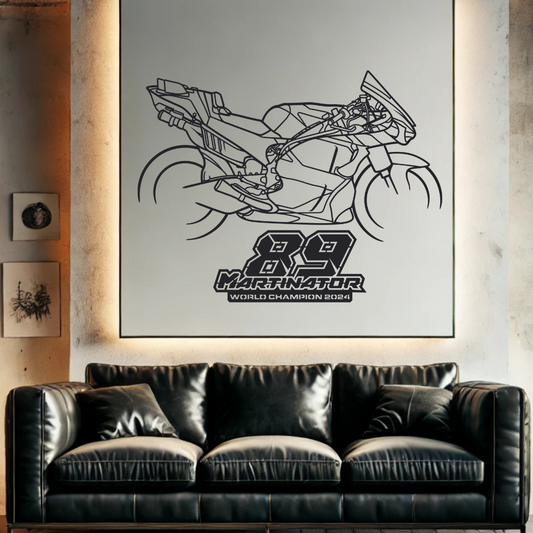 Silhouette moto de course – déco murale métal MotoGP – fabrication française – style racing