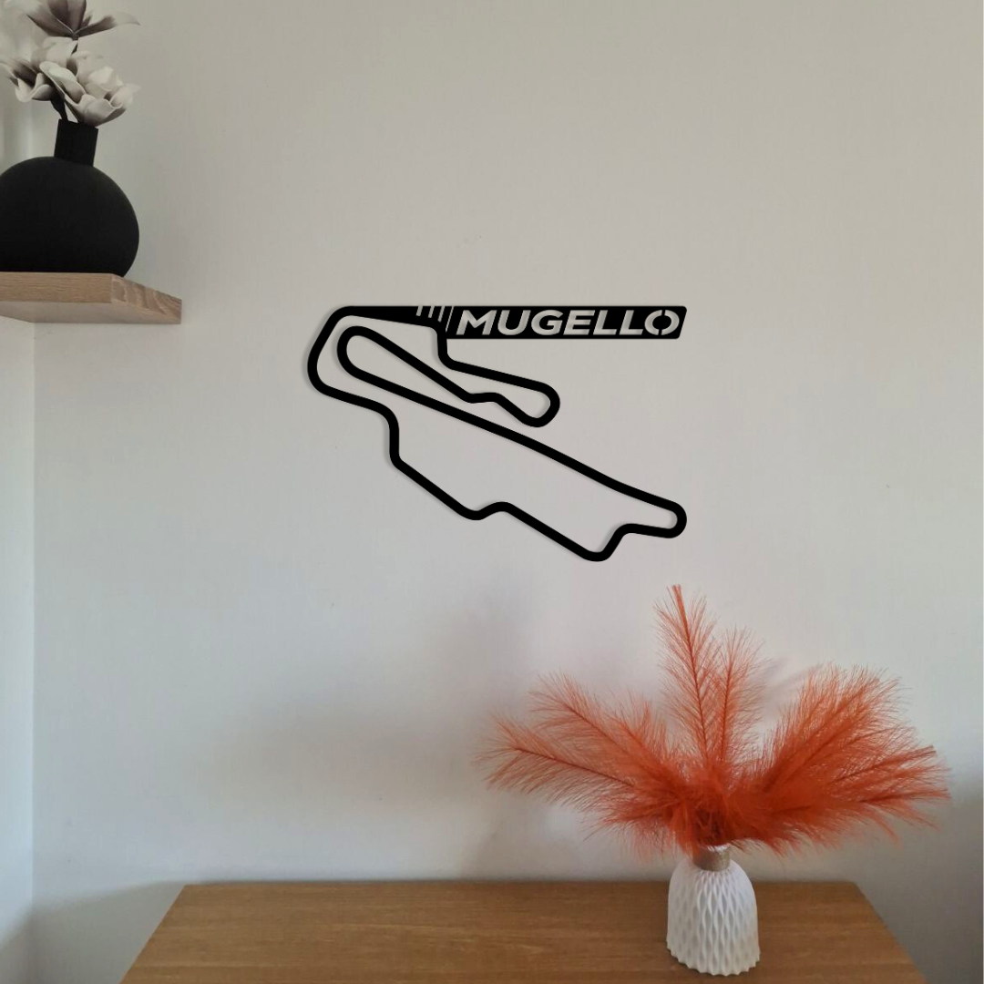 Circuit moto en métal avec texte personnalisé – déco murale – fabrication française artisanale