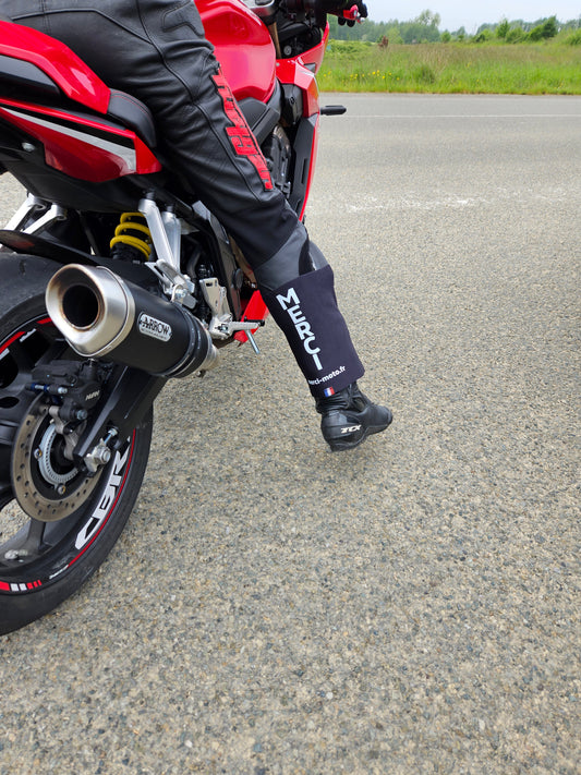 Jambière MERCI-MOTO Classique - Planète Motards Jambière MERCI-MOTO Classique Planète Motards