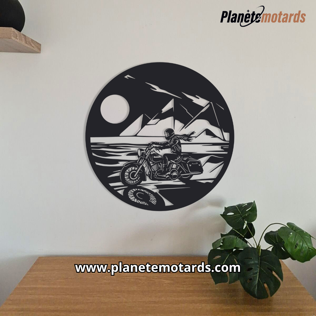 Cadre moto pyramides 50 cm – Acier brut fabriqué en France