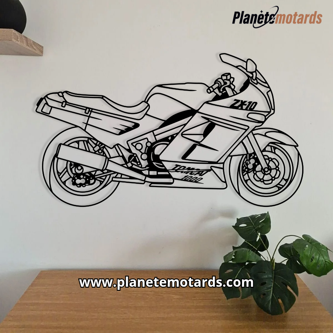 Moto en acier PREMIUM – décoration murale métal – fabrication française artisanale – design haut de gamme