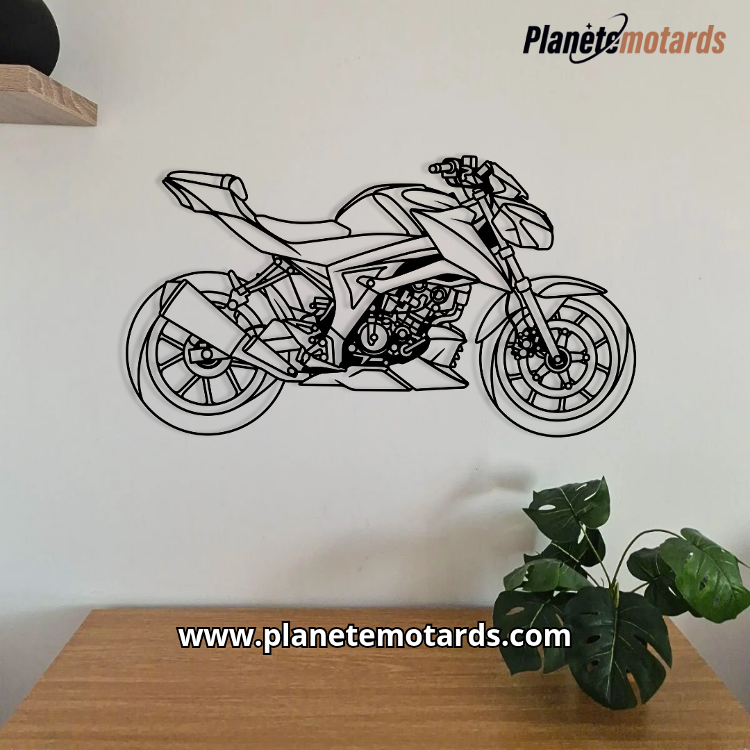 Moto en acier PREMIUM – décoration murale métal – fabrication française artisanale – design haut de gamme