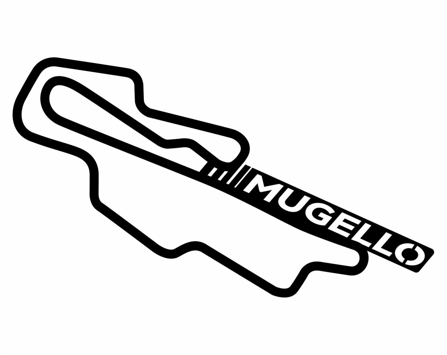 Circuit moto personnalisé avec texte – Déco murale acier