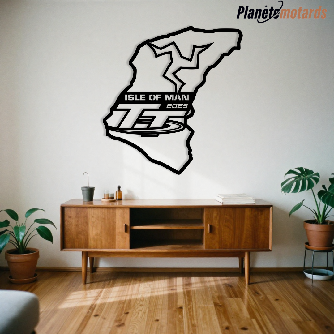 Circuit TT Île de Man en Acier – Déco Murale Course Mythique