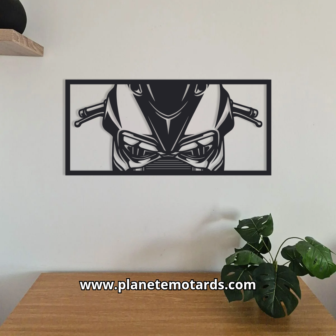 Cadre mural Regard qui tue en acier – déco métal visage intense – fabrication artisanale française