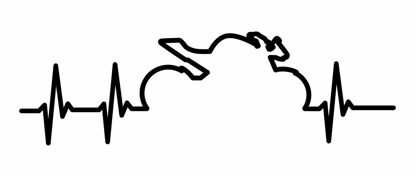 Ligne Battement Moto – Déco murale métal motard passion