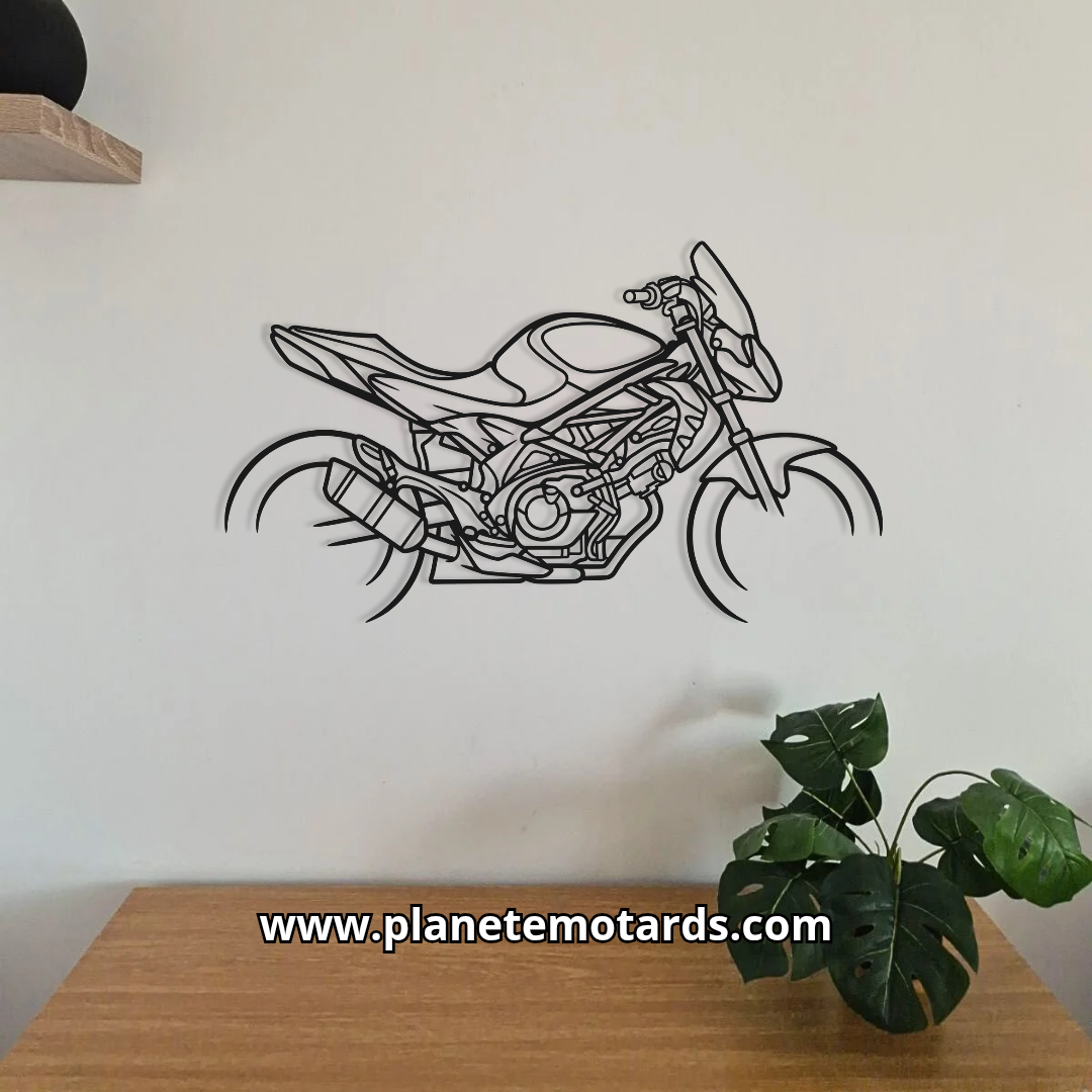 Moto en acier 95 cm – Déco murale métal XXL fabriqué en France