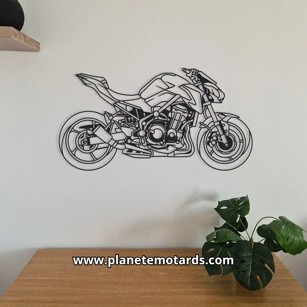 Moto en acier PREMIUM – décoration murale métal – fabrication française artisanale – design haut de gamme